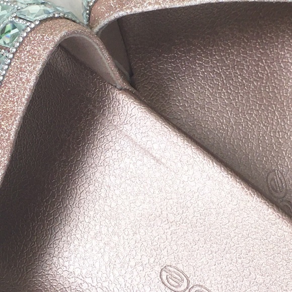 BEBE flashie rose gold slides w jewels - Picture 5 of 8